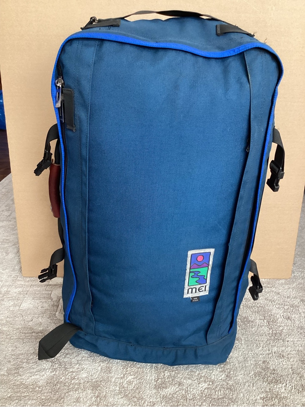 Vintage MEI Voyageur convertible travel backpack made in USA with YKK zippers